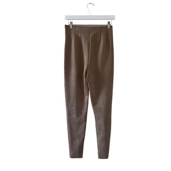 ZARA Faux Suede Legging
Trouser Medium Camel Brown Seamed Ankle-Zip SZ M #1128 - Picture 7 of 13